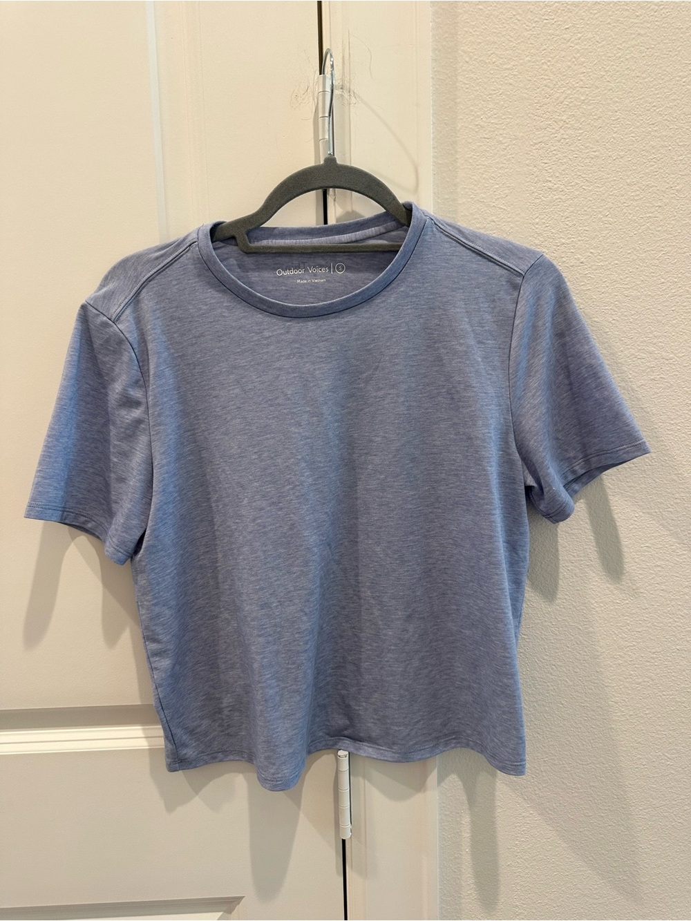 Outdoor Voices Heathered Sky Blue Crewneck Tee